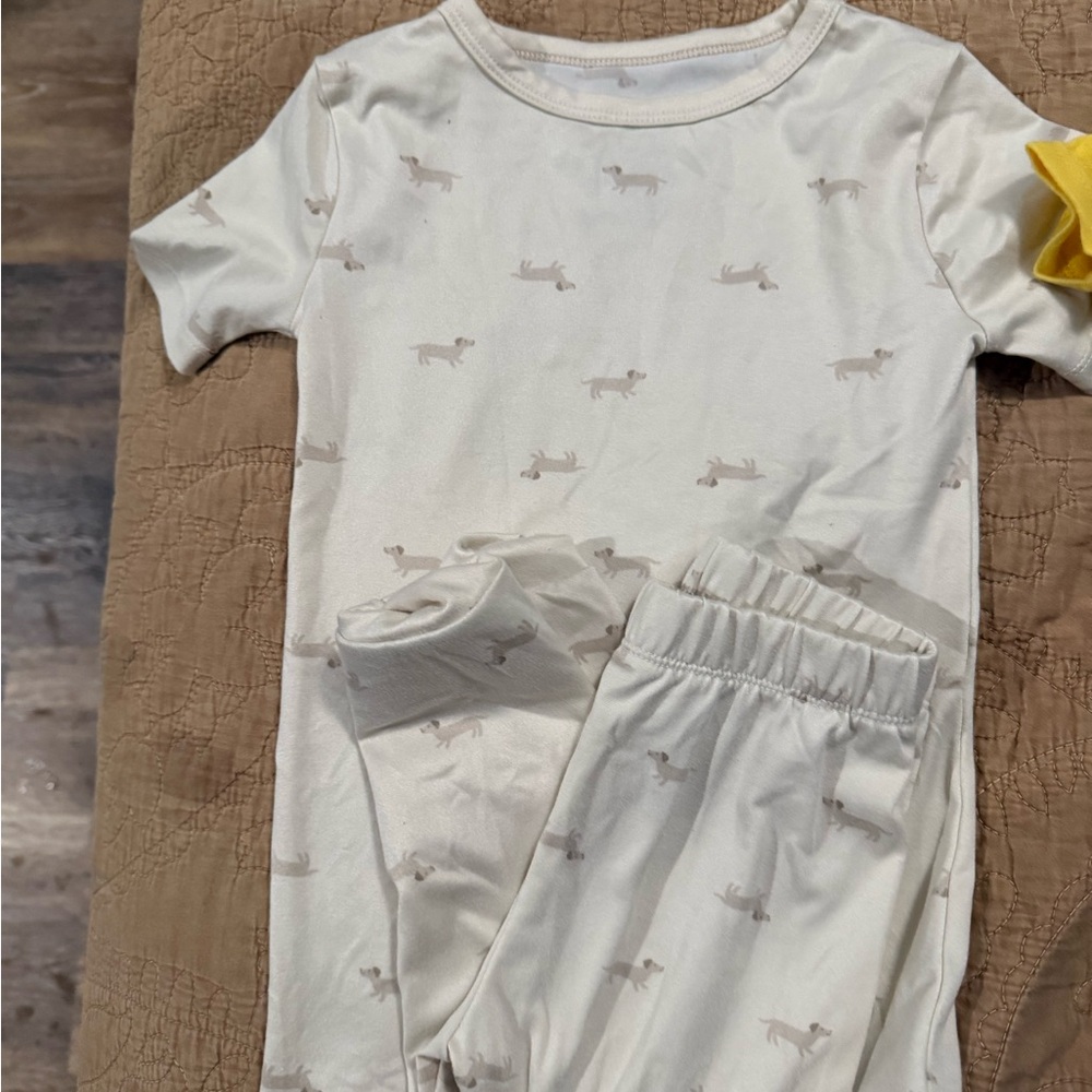 set of 3 Kids Pajamas with Animal Print -m